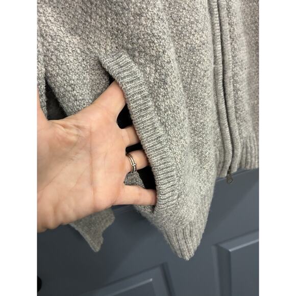 Pendleton Washable Wool Men's Knit Full Zip Cardigan Sweater Jacket Size L Gray - Picture 4 of 6